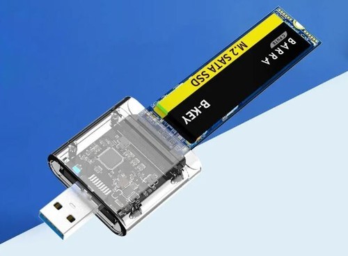 Clé USB adaptateur lecteur de disque SSD M2 SATA boitier externe M.2 - Afbeelding 2 van 5