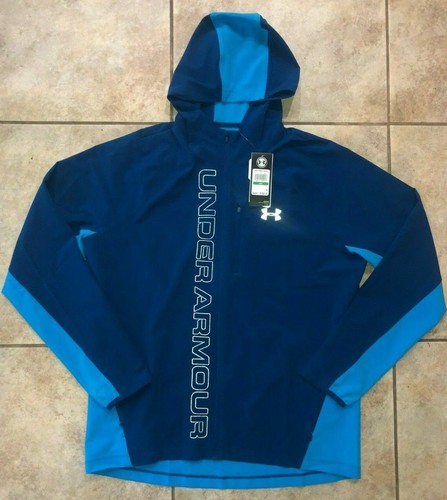Under Armour Qualifier Outrun The Storm Jacket - Blue - Large
