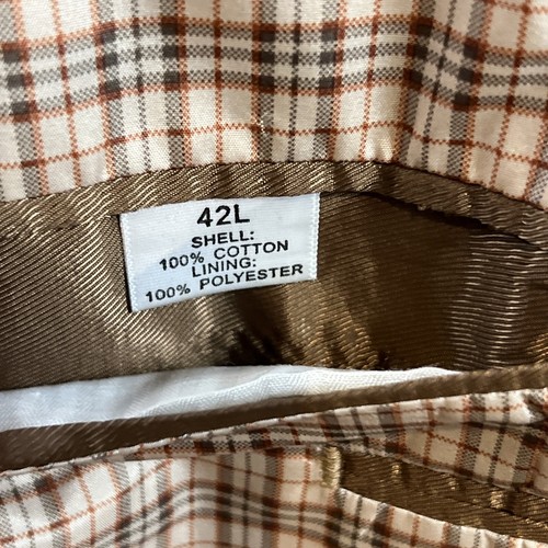 Saddlebred 42 Long Corduroy Blazer Jacket Beige Cream Color - Picture 8 of 8