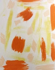 G.A.Titan Acrylic Painting IMPRESSIONISM Orange Yellow Abstract Artwork