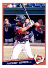 2017 Portland Sea Dogs Grandstand #32 Aneury Tavarez Dominican Republic DR Card