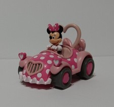 Disney Store MINNIE MOUSE PULLBACK CAR 4.5" Hard To Find Pink Polka Dot Car