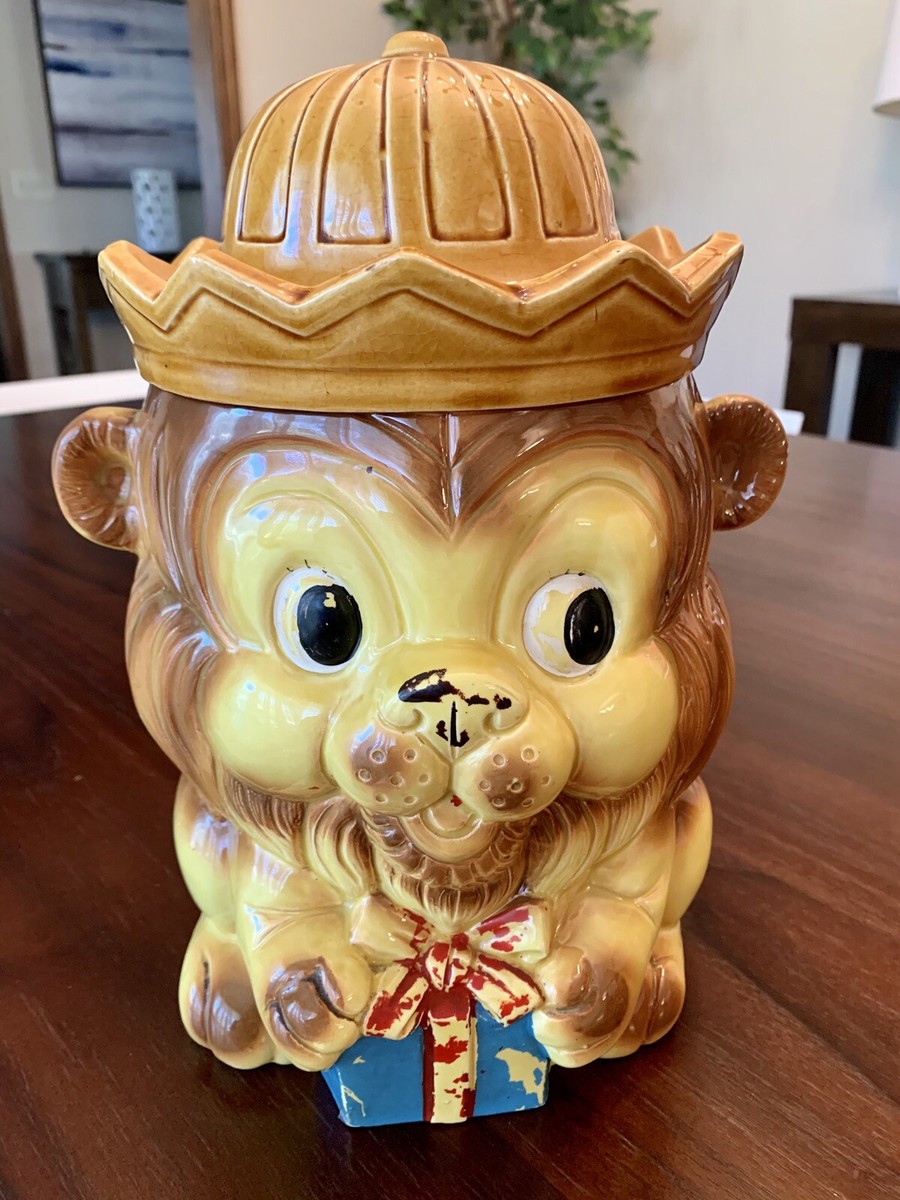  クッキージャー(1850年頃) Vintage Lion Cookie Jar Made In Japan | eBay