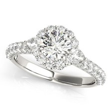1.75 Ct Certified Round Cut Moissanite Engagement Ring Real 950 Platinum Size 5