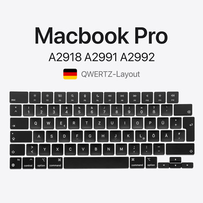 Taste & Scharnier MacBook Pro 2023 M3 Pro Max A2918 A2991 A2992 DEUTSCH QWERTZ