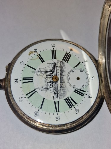 Orologio Da Tasca In Argento 62 MM Ancae Ligne Droite - Foto 6 di 19