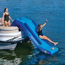 WOW Sports Pontoon Waterfall Slide w 8' Smooth Sliding Surface (21-2070)