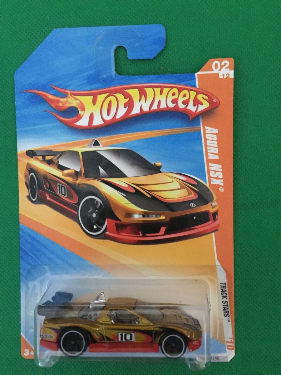 Hot Wheels 2010 Track Stars Series #58 Acura NSX Mtflk Gold