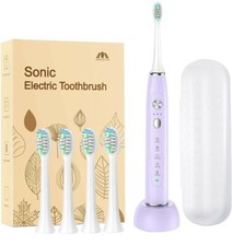 Sonic Electric Toothbrush, Travel Rechargeable Toothbrush with 3 Heads 5 Modes.
