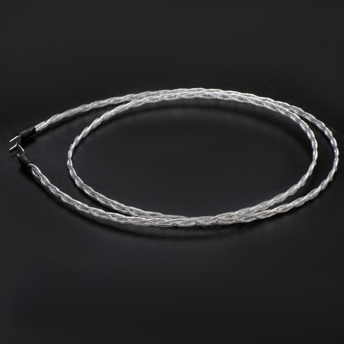 3AG 3Cores Braided HiFi Audio Cable Ground Lead Wire with Rhodium Plated Spade - Picture 8 of 15