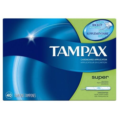 Tampax Super Absorbency Tampons Cardboard Applicator Leakguard 40ct Pack of 12 - Picture 2 of 3
