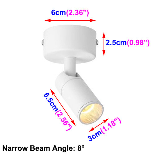 5W COB LED Picture Lamp Jewelry Focus Light Ceiling Fixture Cabinet Spotlight - Picture 28 of 36