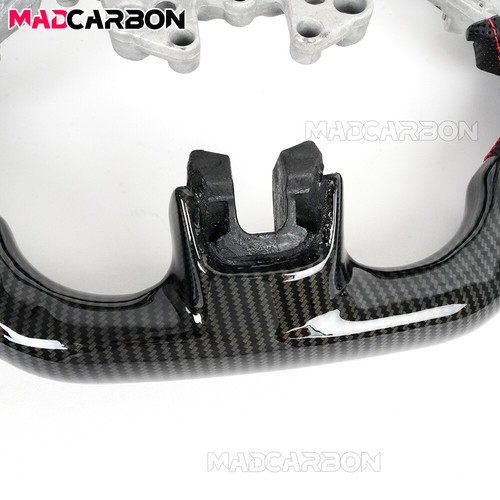 Fit 2015-2017 Ford Mustang Hydro Dip Volante Piatto Sport in Fibra di Carbonio - Foto 12 di 14