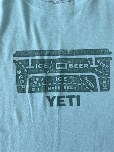 Yeti Ice Beer More Beer Cooler Sea Foam Green 2017 T-Shirt Mens 2XL - Picture 2 of 4