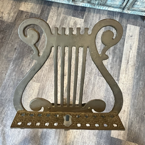 VINTAGE ORNATE BRASS MUSIC STAND ADJUSTABLE BOOK SHEET MUSIC HOLDER VGC (LG) - Picture 3 of 9