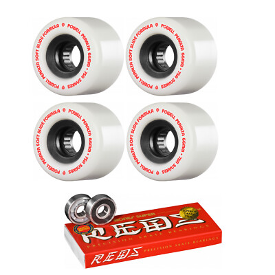 Powell Peralta Snakes 66mm 75A ホワイトウィール Powell Peralta Longboard Wheels Snakes White 66mm 75A with Bones
