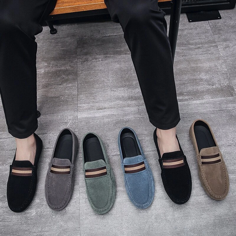 Mocasines Cl sicos Para Hombre Zapatos De Cuero De Ante De Vaca Suaves Y C modos