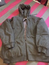 St. John's Bay Men's XXL Gray Full Zip Fleece Long Sleeve Jacket