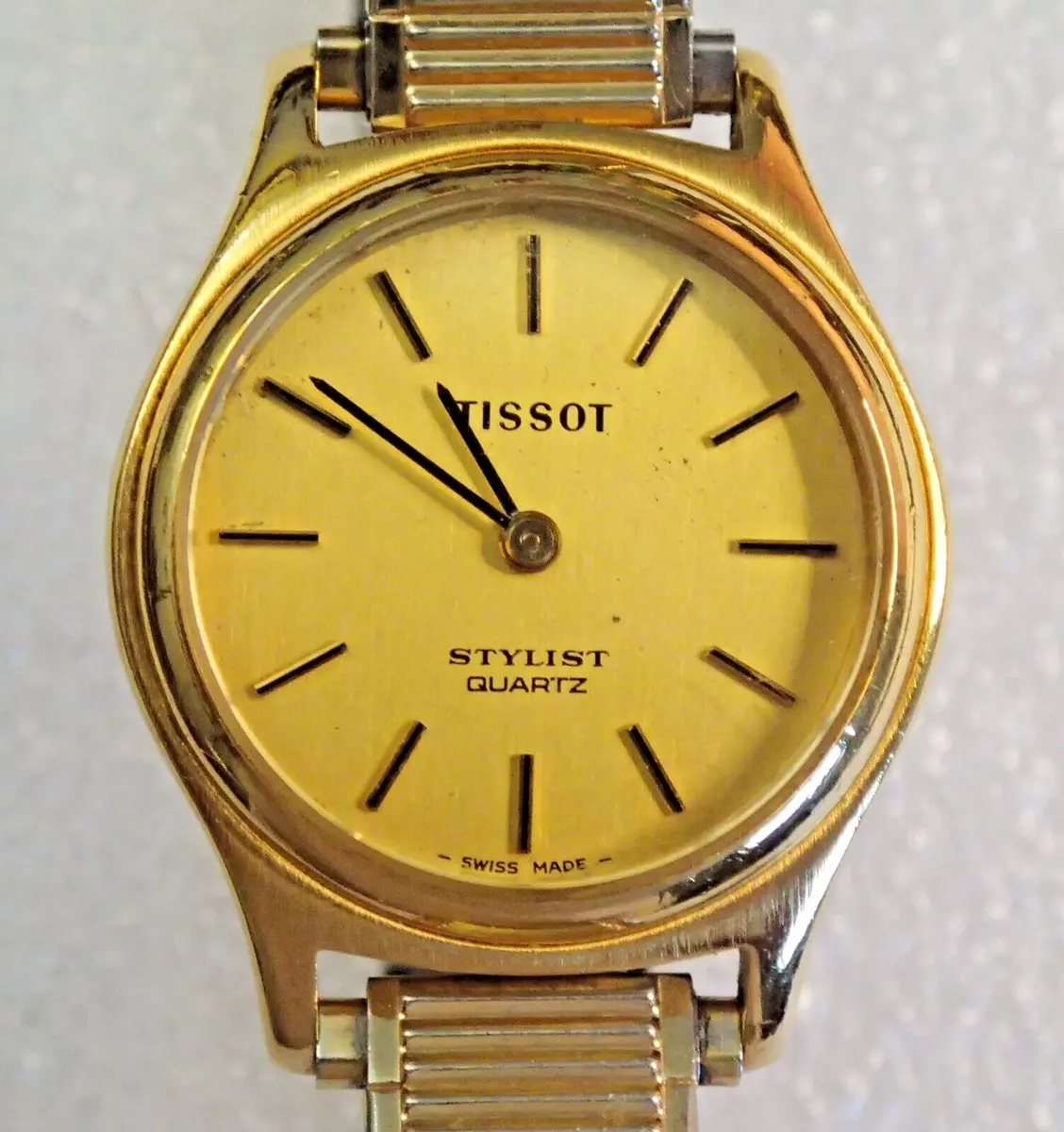Tissot stylist quartz clearance gold