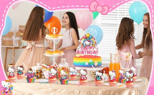 Hello Kitty Geburtstag Kuchen Topper, 1 Stück große Katze Hello Kitty Topper - Bild 8 von 11