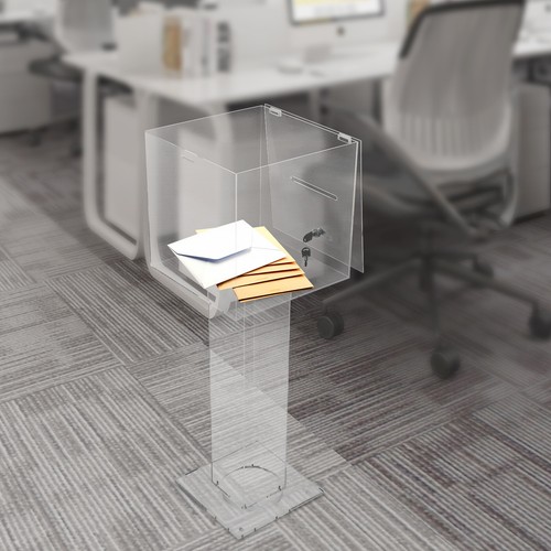 Acrylic Suggestion Box, Acrylic Donation Box, Clear Box for Donation & Ballot