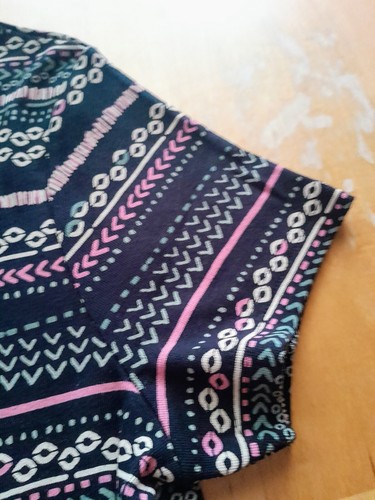 Maine New England Size 16 Black/Multi Geometric Jersey Short Sleeve Top - Picture 5 of 10