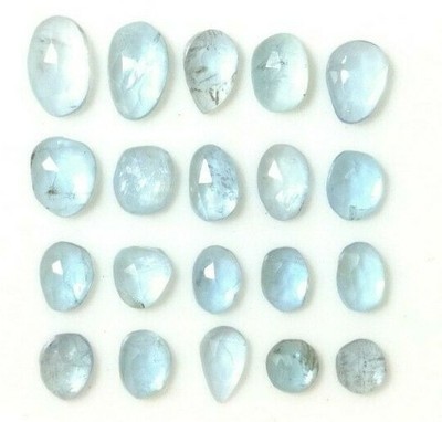 6x5-10x5 MM, Natural Aquamarine Rose Cut Slices Aquamarine Designer Slices Aquamarine Faceted Slices Aquamarine Slices