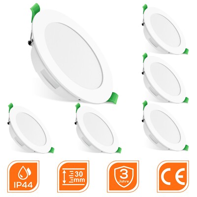6er-[Keine Box] 5W 75-85mm LED Einbaustrahler 4500K Neutrales Weiß Decken Spots