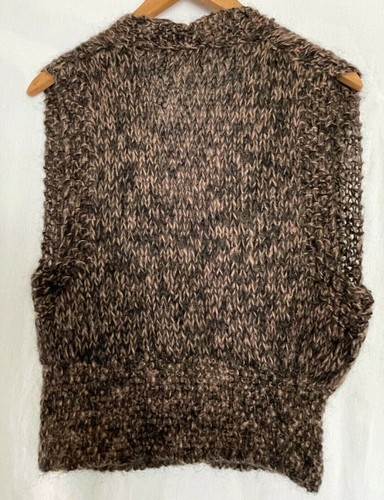 Vintage Handknit Sweater Vest, Brown, Sz Sm/Med - Picture 6 of 6