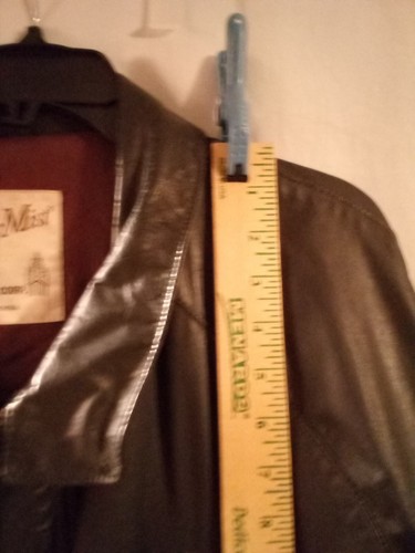 Leather Jacket W/ Eagle Flag Nice XL Liner Has Tear Wear Great Look Photos Descr - Picture 11 of 12