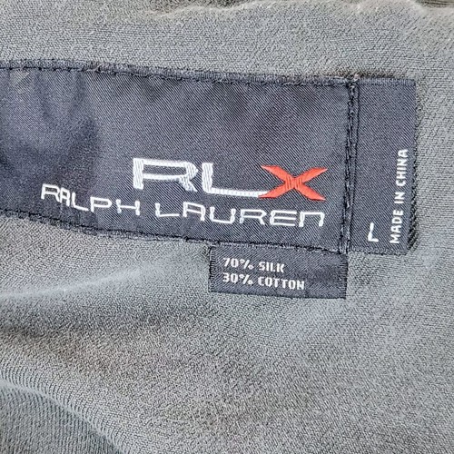 RLX Ralph Lauren Cargo Pants Mens Large 34x32 Green Silk Zip Ankle Joggers Vtg - Imagen 17 de 23