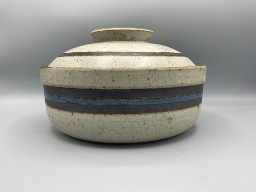 Vintage Otagiri Japan Horizon Stoneware Round Covered Casserole Dish 2.5 Qt - Picture 12 of 13