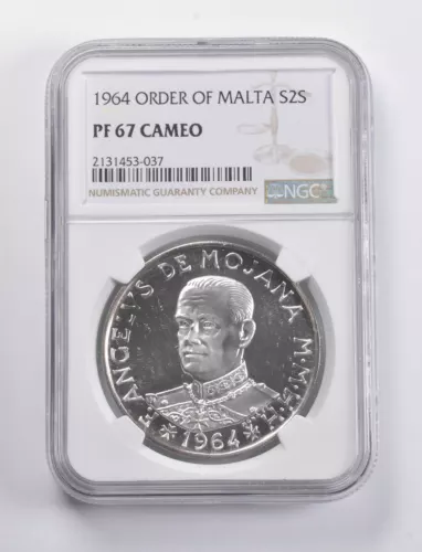 PF67 CAM 1964 Order Of Malta 2 Silver Scudi NGC *4806