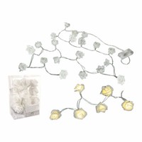 20 Er Led Lichterkette WeißE Rosen BlüTen RosenblüTen Ca. 160 Cm Batterie