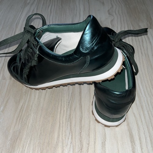 Scarpe sneakers stringate sportive nuove con scatola ~ Tory Burch ~ Toty Sport ~ verdi metallizzate taglia 8 - Foto 6 di 10
