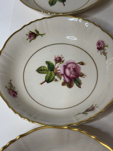 Syracuse China Fruit Dessert Bowl Victoria Rose Federal Shape 5 1/8" wide - Picture 7 of 12