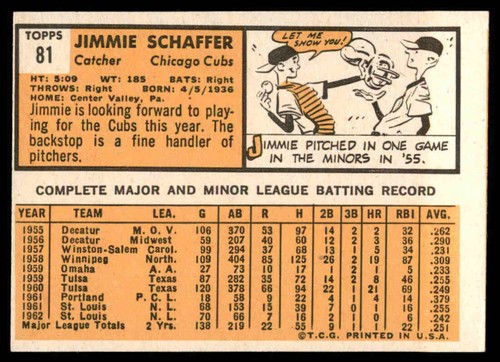 1963 Topps Baseball (1-196) Fair to VG Condition Pick 'Em Complete Your Set - 第 63/101 張圖片