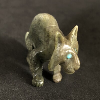 チャーム　carving tribes Zuni Handmade Picture Jasper Stacked Animals of this World