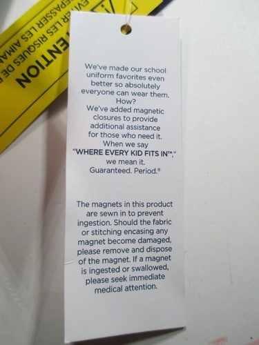 LANDS END Navy School Uniform Adaptive Plain Front Chino Shorts Girls 12 *NEW* - Picture 7 of 8