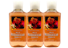 3 BATH  BODY WORKS WILD MADAGASCAR VANILLA BODY WASH SHOWER GEL 10 FL OZ NEW