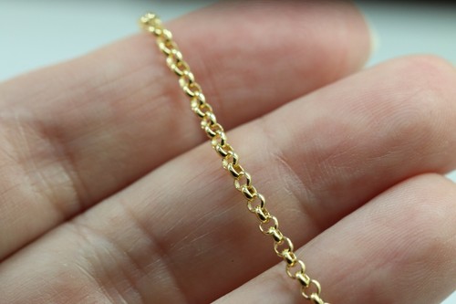 Genuino Nuevo 9ct 9k 375 Oro Amarillo Sólido 19cm Redondo Pulsera Belcher - Envío Gratis - Imagen 6 de 16
