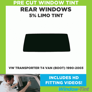 Pre Cut Window Tint Vw Transporter T4 Van Hatch Boot 90 03 5 Limo Rear Ebay