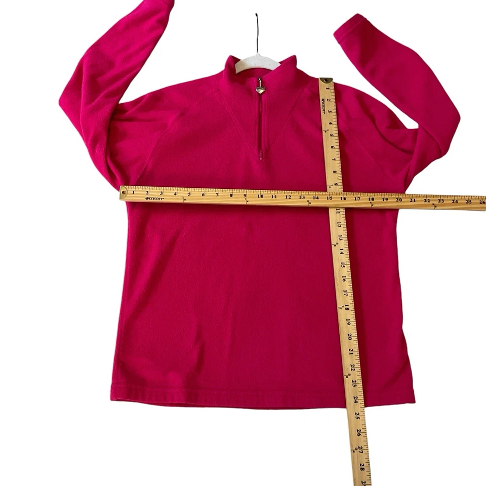 Pullover polar Obermeyer 1/4 cremallera chaqueta para mujer grande rosa fucsia esquí al aire libre Foto 4 de 4