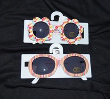 Gymboree ISLAND GETAWAY Floral and Striped Sunglasses 2 Pr Lot NWT