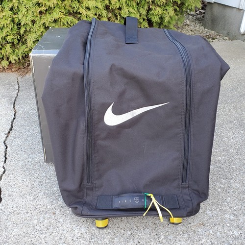 Nike Golf Caddy Bag Travel Cover 52" Rare Vtg 2000 Black White Swoosh Lock Wheel - Picture 4 of 16