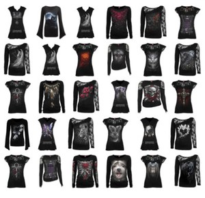 Spiral Direct Plain Razor Back Débardeur/Skull/Gothique/Biker/Femmes/Gothique/TEE Spiral Direct Plain Razor Back Débardeur/Skull/Gothique/Biker/Femmes/Gothique/TEE