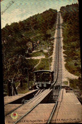 L.V. Railroad Mount Pisgah Plane Switch Back R.R. Mauch Chunk - PA POSTCARD BK78