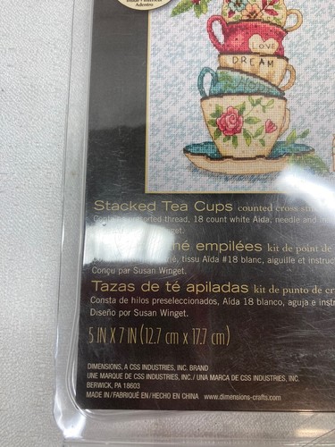 3 Dimensions Gold Collection Petites Lot 6958 Stacked Tea Cups Let’s Fly Away - Picture 5 of 11