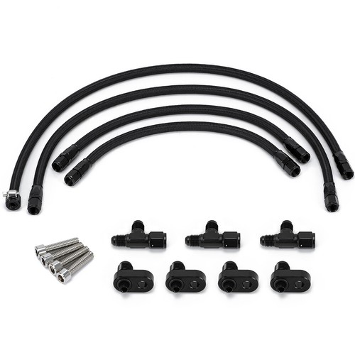 LS LSX Steam Vent Kit -4 AN LS1 LS6 LS2 LS7 LM7 Coolant Crossover STAINLESS STL - Bild 8 von 11
