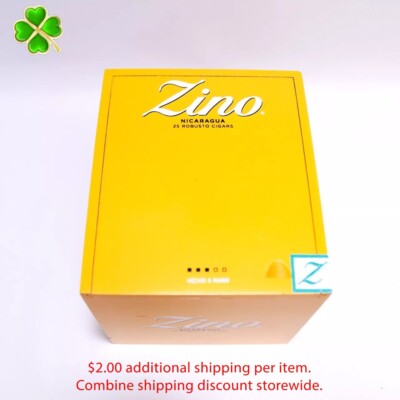Zino Nicaragua Robusto Empty Wood Cigar Box 5.5'' x 4.75'' x 4.75''
